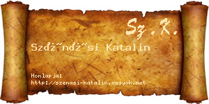 Szénási Katalin névjegykártya